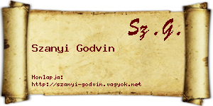 Szanyi Godvin névjegykártya